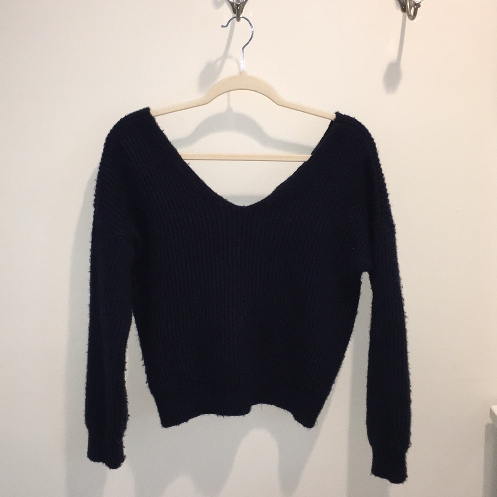 Navy Knot Sweater